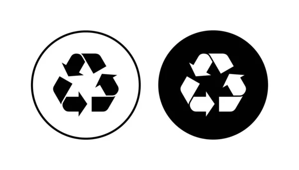 Reciclar Icono Conjunto Reciclaje Icono Vector — Archivo Imágenes Vectoriales