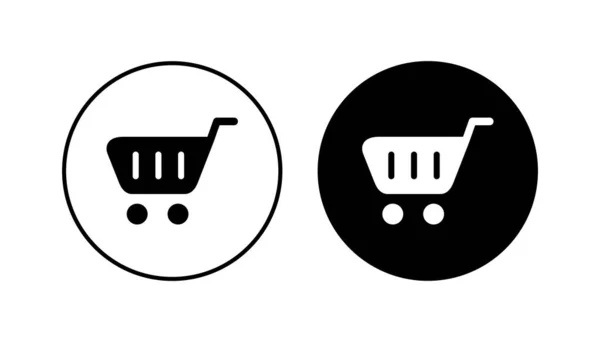 Ensemble Icônes Shopping Icône Panier Vecteur Icône Chariot — Image vectorielle