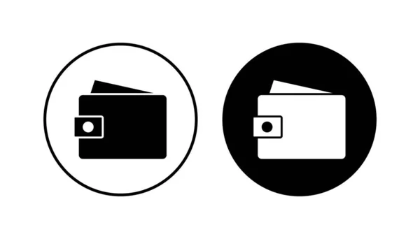 Portemonnee Icoon Set Portemonnee Vector Pictogram — Stockvector