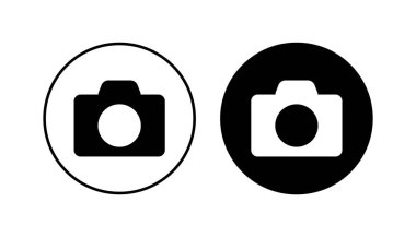 Kamera simgesi ayarlandı. Fotoğraf makinesi simgesi. kamera fotoğrafçılık simgesi.
