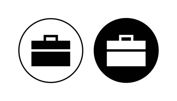 ブリーフケースのアイコンセット スーツケースのアイコン 荷物記号 — ストックベクタ