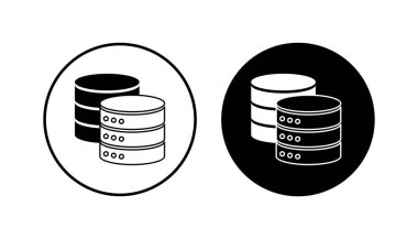 Veritabanı simgesi seti. veritabanı vektörü simgesi