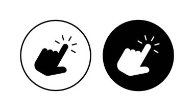 El tıklama simgesi seti. işaret simgesi vektörü. el imleç simgesi vektörü