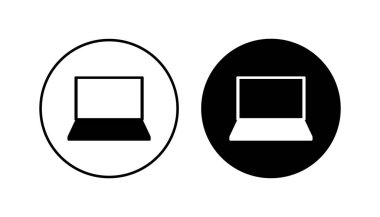 Dizüstü bilgisayar simgesi ayarlandı. bilgisayar simgesi vektörü