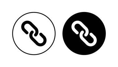 Bağlantı simgesi ayarlandı. Hiper bağlantı zinciri sembolü.