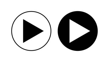 Simge setini çal. Düğme vektör simgesini çal