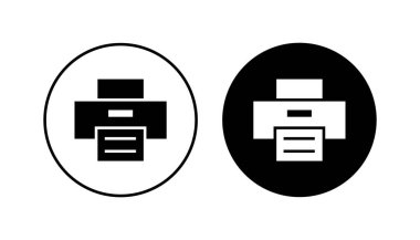 Yazdırma simgesi seti. yazıcı simgesi vektörü. 