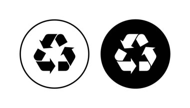 Geri dönüşüm simgesi seti. Vektör simgesi geri dönüşümü.