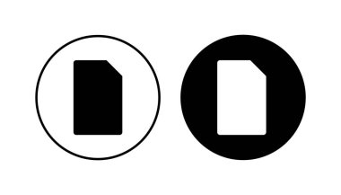 Sim kart simgesi seti. çift sim kart simgesi vektörü