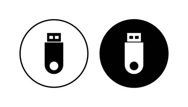 Usb simgesi ayarlandı. Flash disk simgesi vektörü