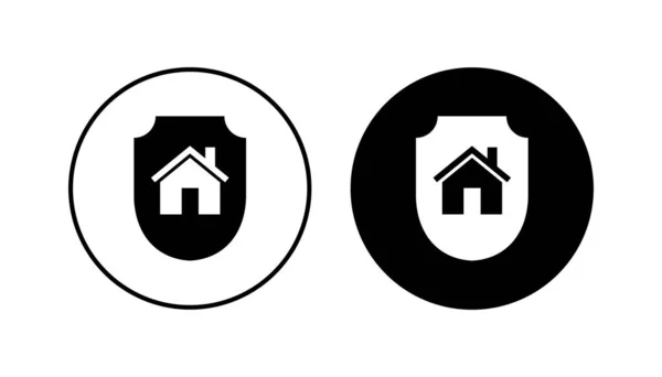 Ensemble Icônes Assurance Habitation Icône Protection Domicile — Image vectorielle