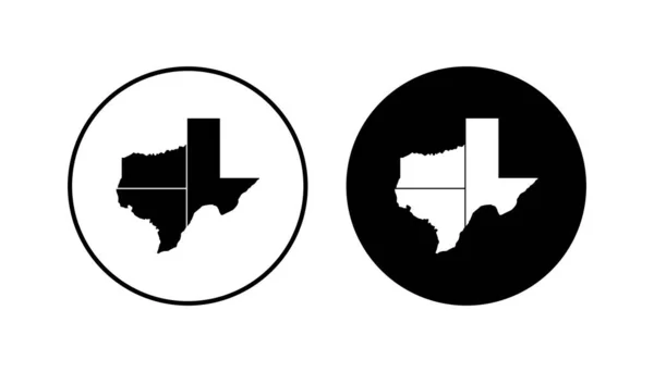 Texas Ikon Sæt Tekstas Tegn Symbol – Stock-vektor