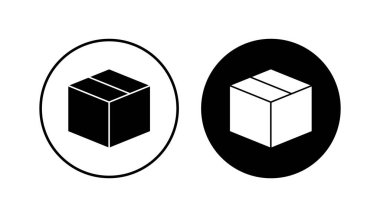 Kutu simgesi seti. kutu vektör simgesi, paket, paket