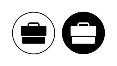 Evrak çantası simgesi seti. Bavul simgesi. bagaj sembolü.