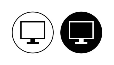 Bilgisayar simgesi ayarlandı. bilgisayar izleyici simgesi vektörü.