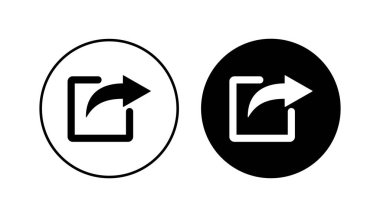 Paylaşım simgesi seti. Paylaşılan vektör simgesi