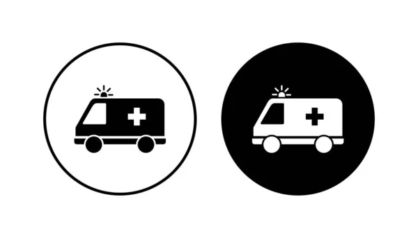 救急車のアイコンセット 救急車のトラックのアイコンベクトル 救急車 — ストックベクタ