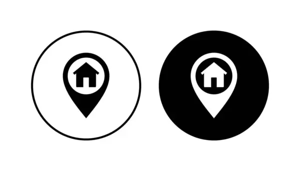 Adressierungssymbole Gesetzt Icon Vektor Für Heimatstandort — Stockvektor