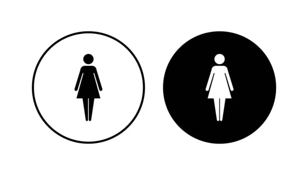 Vrouwelijke Icoon Set Vrouw Pictogram Vector — Stockvector