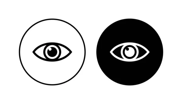 Conjunto Iconos Icono Del Vector Ocular Icono Mirada Visión — Archivo Imágenes Vectoriales