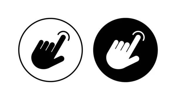 Klik Met Hand Pictogram Set Wijzer Pictogram Vector Hand Cursor — Stockvector