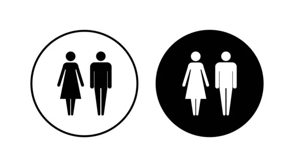 Ensemble Icônes Homme Femme Symbole Masculin Féminin — Image vectorielle