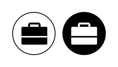 Evrak çantası simgesi seti. Bavul simgesi. bagaj sembolü.