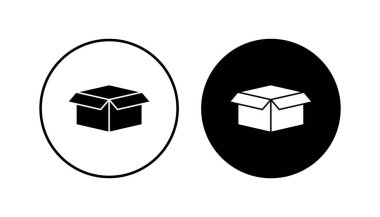 Kutu simgesi seti. kutu vektör simgesi, paket, paket