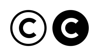 Telif hakkı simgesi seti. telif hakkı sembolleri