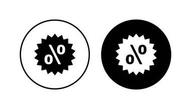 İndirim simgesi seti. İndirim etiketi simgesi. 