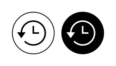 Tarih simgesi seti. son olay geçmişi