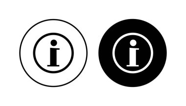 Bilgi simgesi simgesi ayarlandı. ikon vektörü hakkında. Faq simgesi