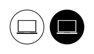 Dizüstü bilgisayar simgesi ayarlandı. bilgisayar simgesi vektörü