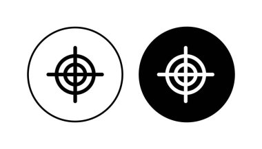 Hedef simgesi ayarlandı. hedef simge vektörü. hedef pazarlama simgesi vektörü