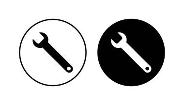 Anahtar simgesi seti. Simge vektörünü onar. araçlar simgesi vektörü