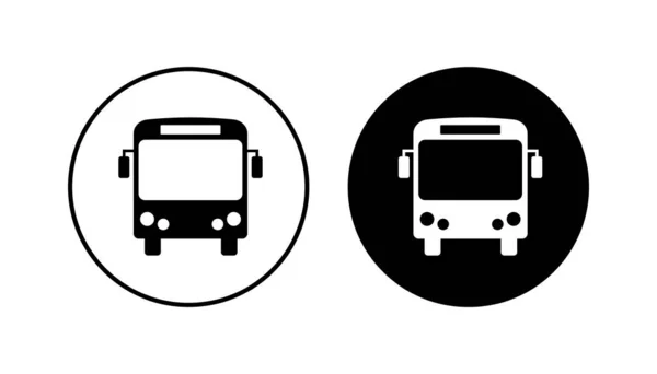 Conjunto Iconos Autobús Icono Vector Bus — Vector de stock