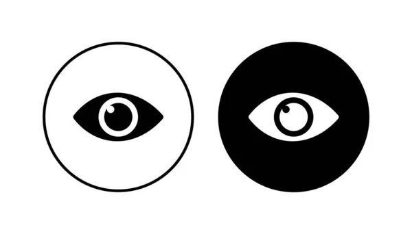 Conjunto Iconos Icono Del Vector Ocular Icono Mirada Visión — Archivo Imágenes Vectoriales