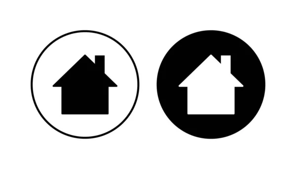 Haus Ikone Gesetzt Home Icon Vektor — Stockvektor