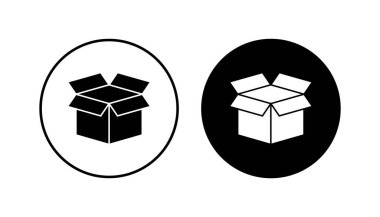 Kutu simgesi seti. kutu vektör simgesi, paket, paket