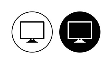 Bilgisayar simgesi ayarlandı. bilgisayar izleyici simgesi vektörü.