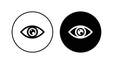Göz simgesi ayarlandı. Göz vektör simgesi. Bak ve Görüş simgesi. 