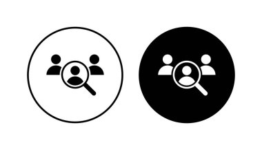 Simge kiralama seti. Arama işi boşluk simgesi. İnsan kaynakları konsepti. İşe alım.