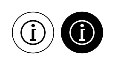 Bilgi simgesi simgesi ayarlandı. ikon vektörü hakkında. Faq simgesi