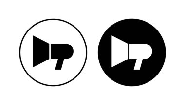 Megafon simgesi seti. Hoparlör simgesi vektörü.