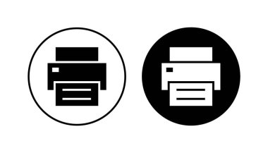 Yazdırma simgesi seti. yazıcı simgesi vektörü. 