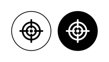 Hedef simgesi ayarlandı. hedef simge vektörü. hedef pazarlama simgesi vektörü