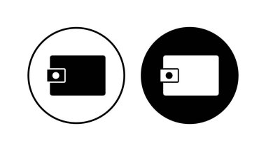 Cüzdan simgesi ayarlandı. cüzdan vektör simgesi