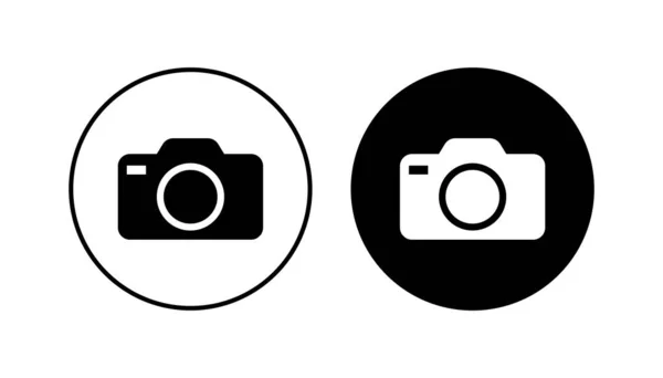 Kamera Ikon Beállítva Fényképezőgép Ikon Fényképezőgép Ikon — Stock Vector