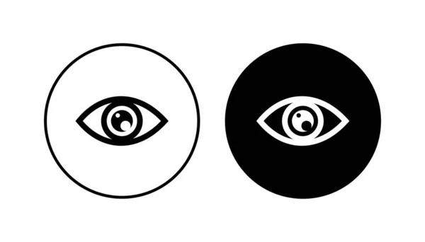 Conjunto Iconos Icono Del Vector Ocular Icono Mirada Visión — Archivo Imágenes Vectoriales