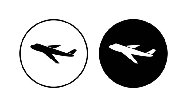 Set Iconos Avión Icono Avión Vector Símbolo Transporte Ilustración Viajes — Vector de stock